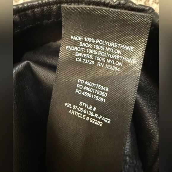 Wilfred Free by Aritzia Faux Black Leather Leggings, Size Small - Picture 7 of 7